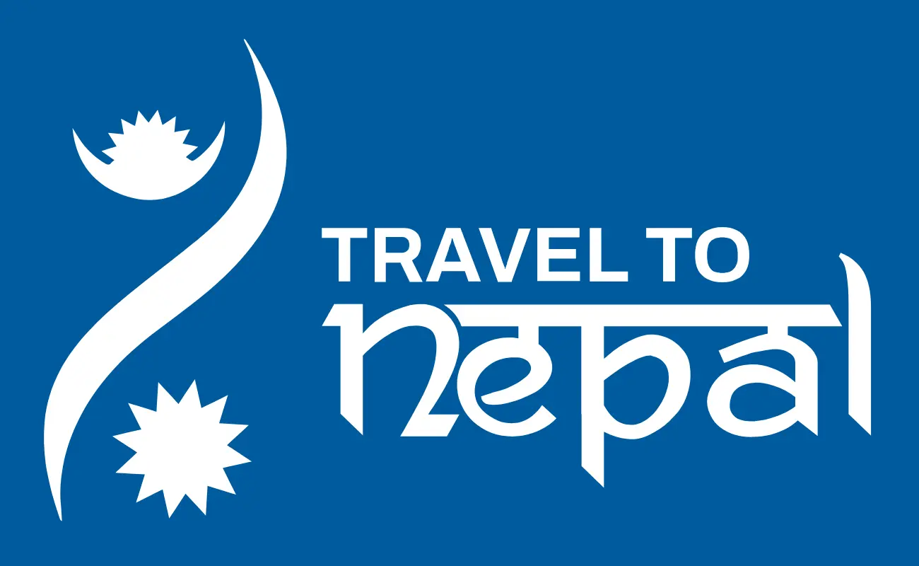 The text has sun, moon, a curve line in between and Travel To Nepal Written