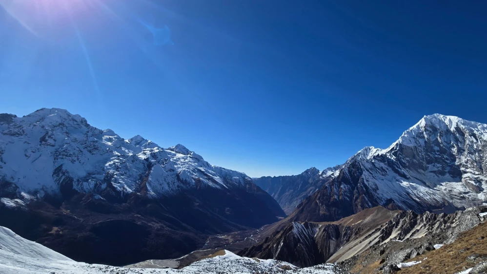 Langtang Lirung and Naya Kanga seen from Kyanjin Ri